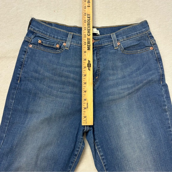 Levi’s Medium Wash High Rise Perfectly Slimming 512 Boot Cut Jeans Size 12 LONG - Picture 6 of 10